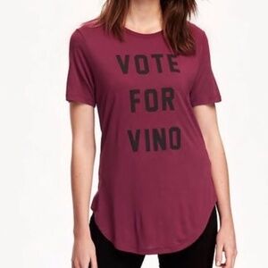 *OLD NAVY* Burgundy Vote For Vino Graphic Tee Size Large